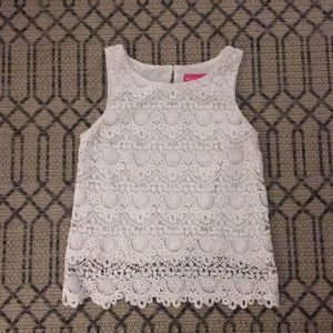Lilly Pulitzer white lace tank top